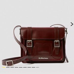 Dr Martens 11 INCH VEGAN MESSENGER BAG in Cherry Red — Oxford Rub Of